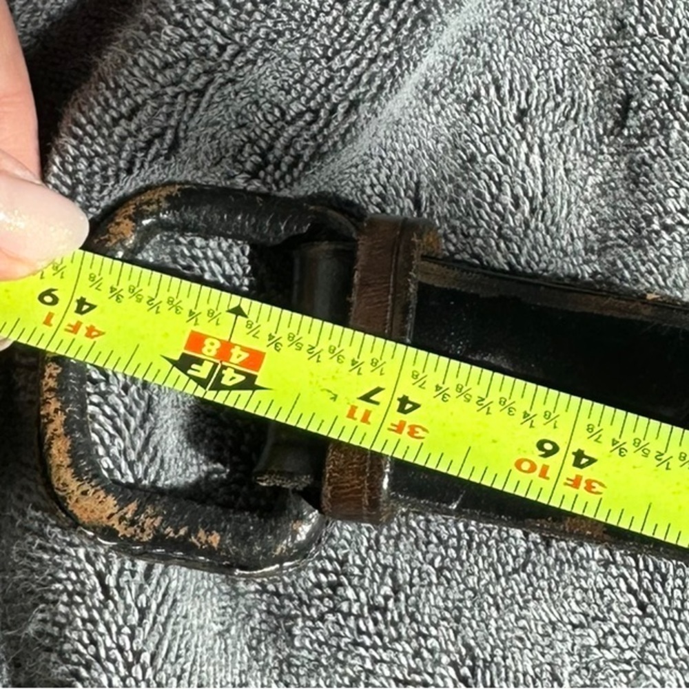 Vtg Mens Belt Sz 40 Braided Leather Brown Distressed Made In Mexico Handtooled‍‍ - Picture 10 of 13